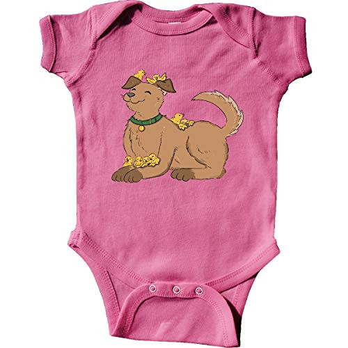 inktastic Cute Brown Dog with Easter Infant Creeper 18 Months Raspberry 3a34a