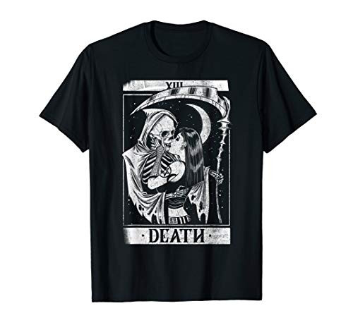 Blackcraft Vintage Death the Grim Reaper Kiss Tarot Card T-Shirt