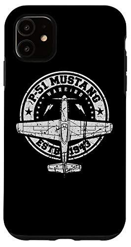 iPhone 11 North American P-51 Mustang Warbird Vintage Fighter Aircraft Case