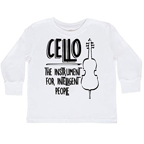 inktastic Intelligent Cellist Line Toddler Long Sleeve T-Shirt 5-6 White 3ac4c