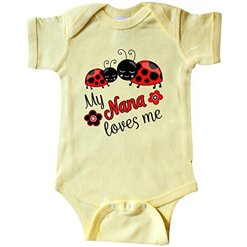inktastic My Nana Loves Me with Cute Infant Creeper Newborn Banana Yellow 391fa inktastic My Nana Loves Me with Cute Infant Creeper Newborn Banana Yellow 391fa
