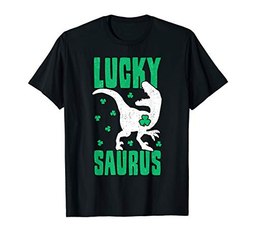 St. Patricks Day Dinosaur Irish Shamrock Trex Dino Gift T-Shirt