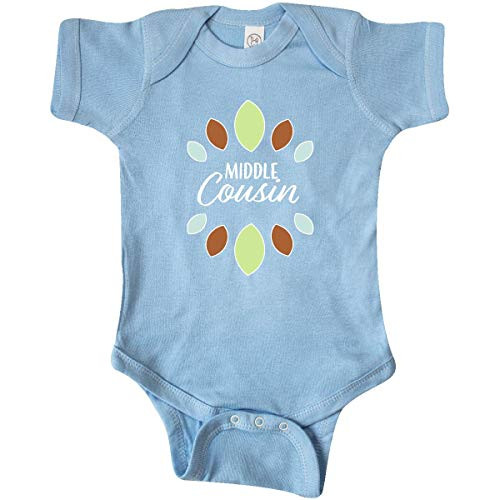 inktastic Middle Cousin with Green Brown Infant Creeper Newborn Light Blue 334c8