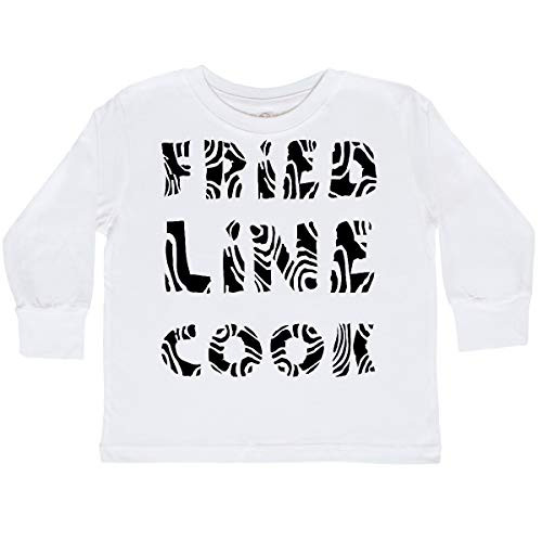 inktastic Fried Line Cook Toddler Long Sleeve T-Shirt 5-6 White 35be7