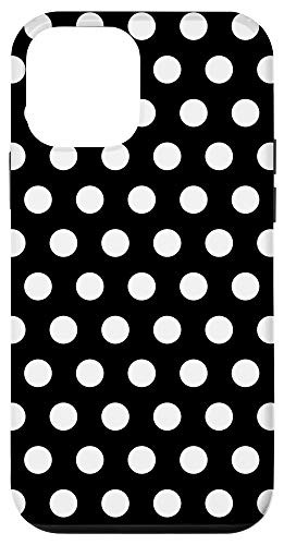 iPhone 12 mini Polka Dot Pattern Black and White Circle Spots Retro Gift Case