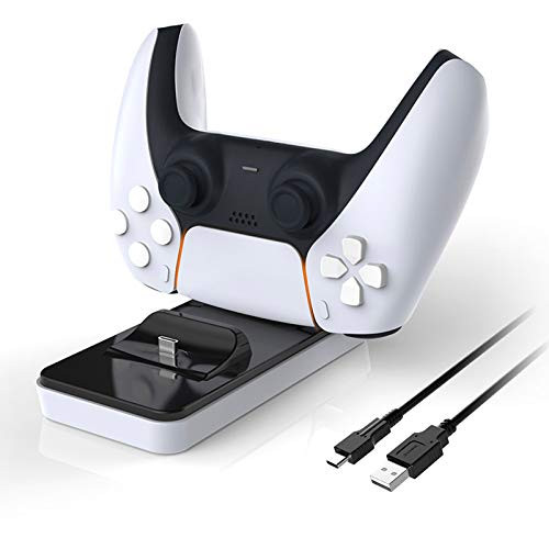 PS5 Controller Charger PS5 DualSense Controller Charging Station with USB Type-C Port PS5 Controller Charger Fast Charging Station