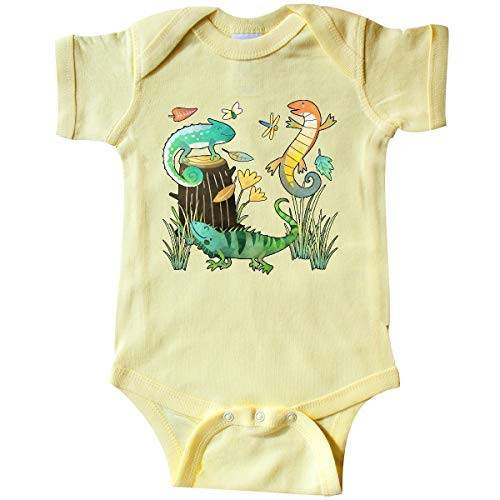 inktastic Cute Lizards Hanging Out Infant Creeper Newborn Banana Yellow 39cce inktastic Cute Lizards Hanging Out Infant Creeper Newborn Banana Yellow 39cce