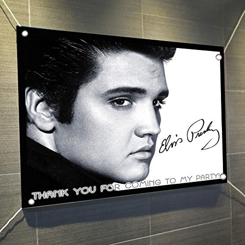 Elvis Presley Banner Large Vinyl Indoor or Outdoor Banner Sign Poster Backdrop, party favor decoration, 30" x 24", 2.5' x 2' Elvis Presley Banner Large Vinyl Indoor or Outdoor Banner Sign Poster Backdrop, party favor decoration, 30" x 24", 2.5' x 2'