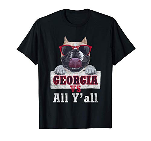 Georgia Vs All Yall T-Shirt - Funny Vintage Bulldog T-Shirt