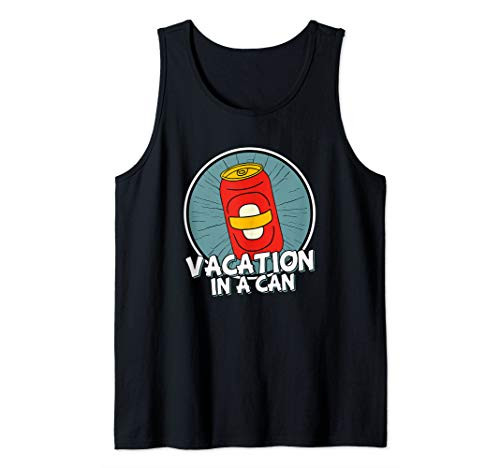Beer Vacation In A Can Vintage Pub Drinking Jokes Craft Beer Tank Top