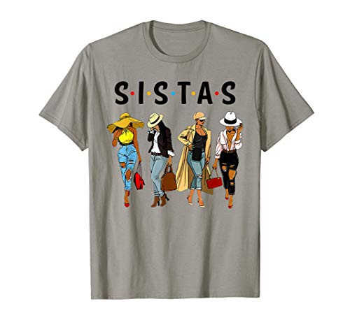 Black Sistas Queen Melanin African American Women Pride Gift T-Shirt