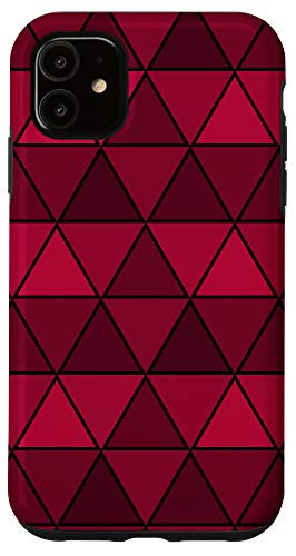 iPhone 11 Simple Geometric Pattern Red Triangle Polygons Modern Case