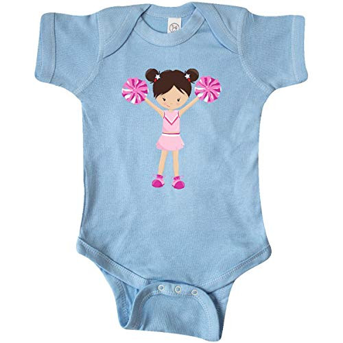 inktastic Cheerleaders Girl with Brown Infant Creeper Newborn Light Blue 39d9e