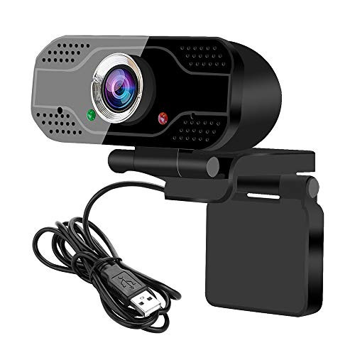 Fesjoy USB Webcam USB Webcam Video Conference Camera 1080P Full HD Live Streaming Web Cam with Built-in Microphone Computer Camera for Laptop and Desktop Calling Conferencing Online Studying