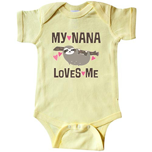 inktastic My Nana Loves Me Sloth Infant Creeper 18 Months Banana Yellow inktastic My Nana Loves Me Sloth Infant Creeper 18 Months Banana Yellow