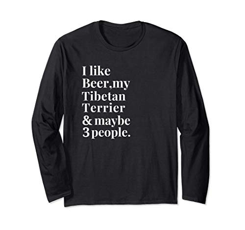 Tibetan Terrier Owner Funny Craft Beer Lover Gift Women Men Long Sleeve T-Shirt