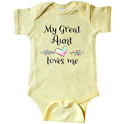 inktastic My Great Aunt Loves Me- Heart Infant Creeper 24 Months Banana Yellow inktastic My Great Aunt Loves Me- Heart Infant Creeper 24 Months Banana Yellow