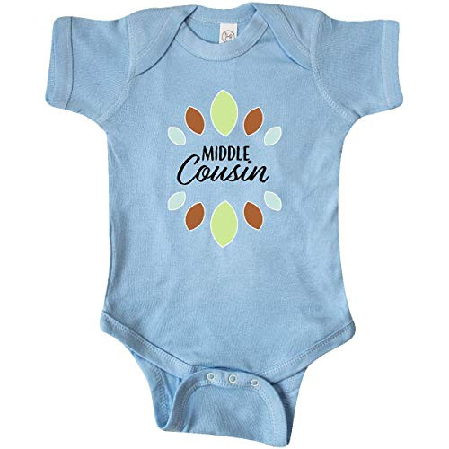inktastic Middle Cousin with Green Brown Infant Creeper Newborn Light Blue 334c9