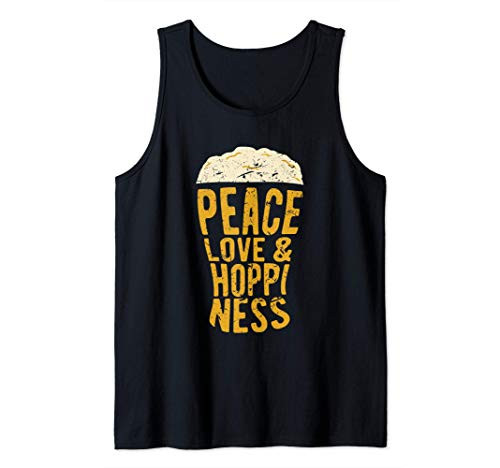 Peace Love Hoppiness Craft Beer Drinking IPA Tank Top