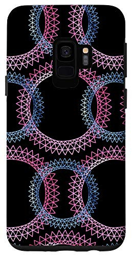 Galaxy S9 Pink and Blue Circle Mandalas Pattern Case