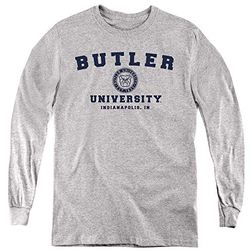 Butler University Official Circle Logo Youth Long Sleeve T Shirt Athletic Heather Medium Butler University Official Circle Logo Youth Long Sleeve T Shirt Athletic Heather Medium