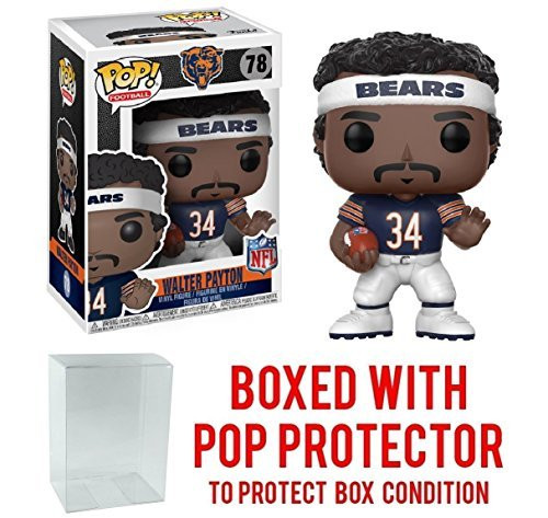 NFL Legends Walter Payton Bears Home Pop! Vinyl Figure and (Bundled with Pop BOX PROTECTOR CASE)