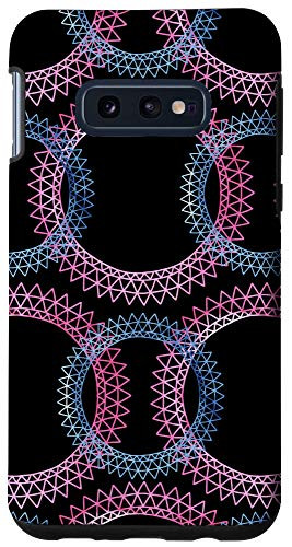 Galaxy S10e Pink and Blue Circle Mandalas Pattern Case