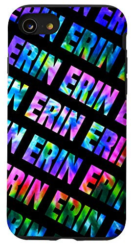 iPhone SE -2020- / 7 / 8 Custom Erin Phone Cover Black Personalized Tie Dye Case