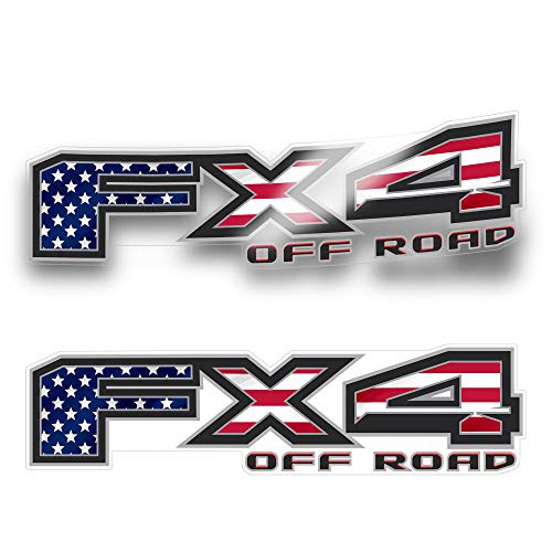 GOLD HOOK FX4 Off Road Decals Stickers for Ford F250 F350 F450 -2017-2020- American Flag -2 Pack-