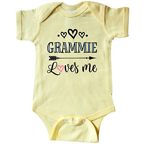 inktastic Grammie Loves Me Arrow Childs Infant Creeper 24 Months Banana Yellow