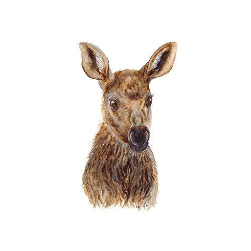 Baby Moose Watercolor Nursery Wall Art Available In Various Sizes Nursery Art Brown - Various Sizes Available