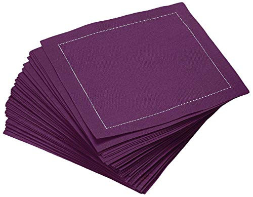 Signature Napkins 100 percent Cotton Cocktail Napkin 50-Pack 4.5 inch x 4.5 inch Pickled Beet