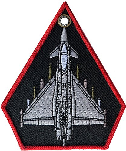 1000 Flags RAF Eurofighter Typhoon Double-Sided Spearhead Embroidered Cloth Keyring
