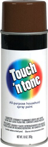 Rust-Oleum Touch n Tone Gloss Leather Brown Spray Paint 10 oz.