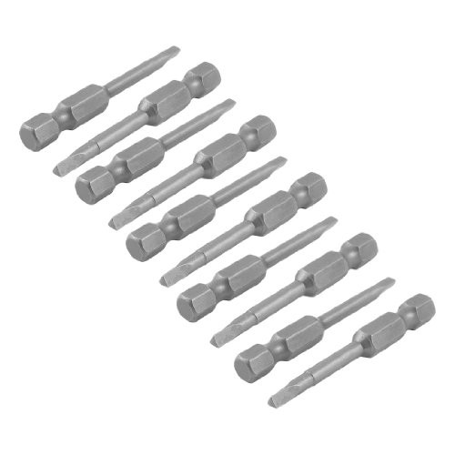 uxcell 10 Pcs 1/4 inch Hex Shank 3mm Tip Magnetic Triangle Screwdriver Bits