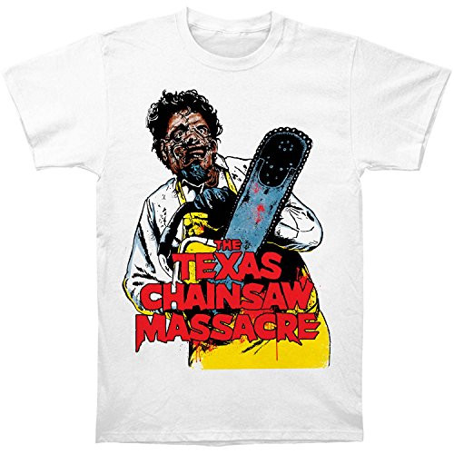 Texas Chainsaw Massacre- Leatherface Yellow Apron T-ShirtWhiteMedium