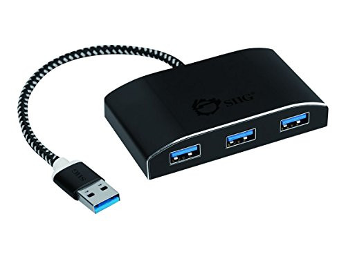SIIG SuperSpeed 4 Port USB 3.0 Hub With 5V Power Adapter and Woven Braided USB - Powered Hub & Port Adapter SIIG SuperSpeed 4 Port USB 3.0 Hub With 5V Power Adapter and Woven Braided USB - Powered Hub & Port Adapter