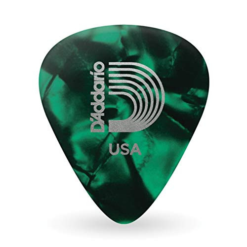 DAddario Green Pearl Celluloid Guitar Picks 100 pack Medium