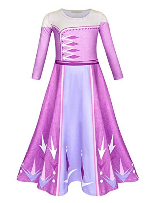 AmzBarley Girls Princess Fancy Dress Up Kids Holiday Costume Outfit Halloween Cosplay Role Play Clothes Childs School Performance Theme Party Dresses Purple Size 9-10Years/Tag 140 AmzBarley Girls Princess Fancy Dress Up Kids Holiday Costume Outfit Halloween Cosplay Role Play Clothes Childs School Performance Theme Party Dresses Purple Size 9-10Years/Tag 140