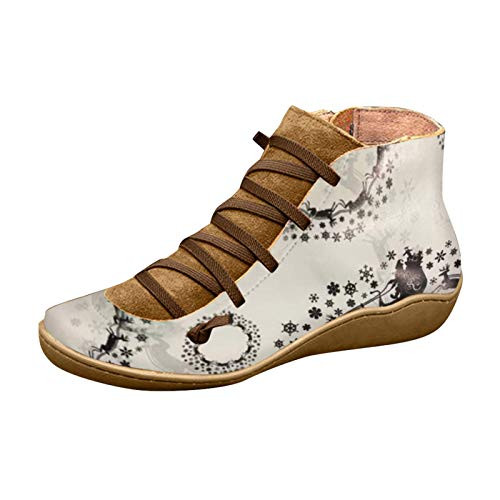 AODONG Ankle Boots for Women Low HeelGibobby Womens Ankle Boots Slip on Cutout Pointed Toe Snakeskin Chunky Stacked Mid Heel Booties Yellow