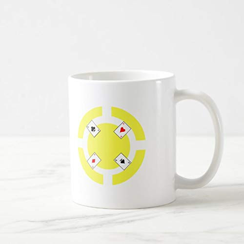 Funny Coffee Mug Poker Chip - Yellow Coffee Mug Tea Mug Coffee Cup 11 Oz Coffee Mug Gifts For Women Men
