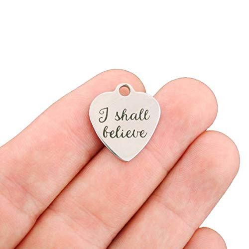 Believe Stainless Steel Charm - I Shall Believe - Exclusive Line - Quantity Options - BFS1515