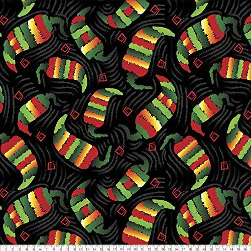 Chili Pepper Fleece Fabric by The Yard