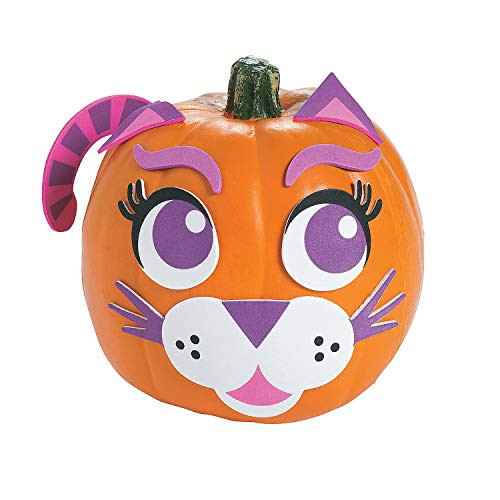 Purple Cat Pumpkin Decorating Craft Kit - Crafts for Kids and Fun Home Activities