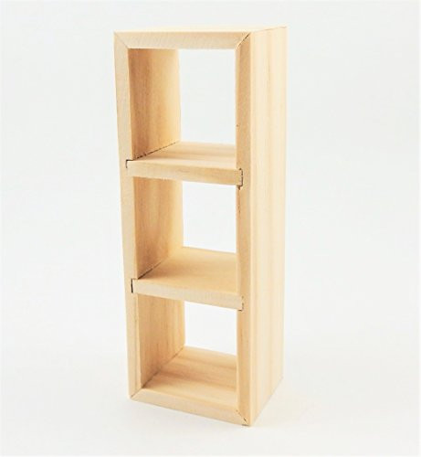 Melody Jane Dollhouse 3 Cube Display Unit Modern Display Shelves Miniature