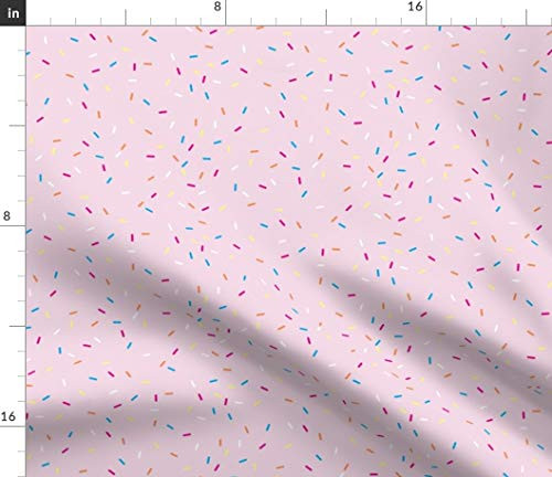 Spoonflower Fabric - Pink Ice Cream Colorful Printed on Petal Signature Cotton Fabric by The Yard - Sewing Quilting Apparel Crafts Decor