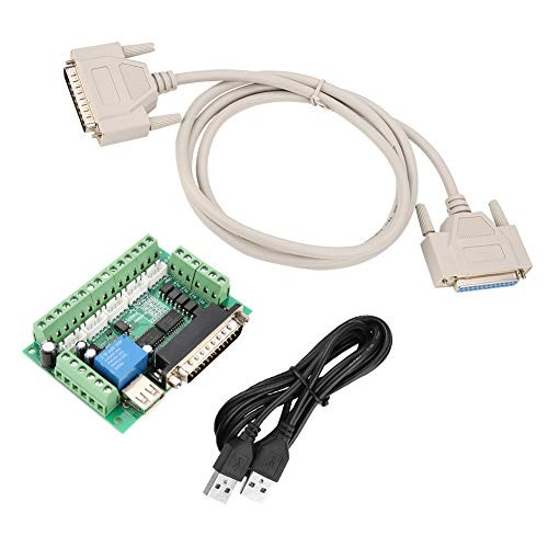 aqxreight - 5 Axis Mach3 Stepper Motor Controller Board Break-Out Board USB Interface Board for CNC Router Engraving Milling Machine