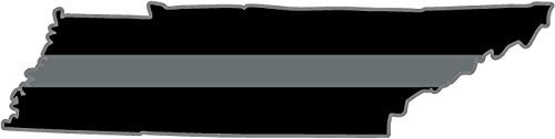 PotteLove Tennessee Tn State Thin Silver Line Decal Corrections Officer Sticker Decal for Envelope Laptop Fridge Guitar Car Motorcycle Helmet Luggage Cases Decor