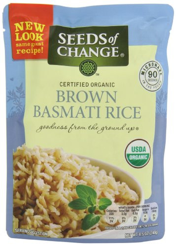Seeds of Change Microwavable Rice Whole Grain Brown Basmati Rice 8.5-Ounce -Pack of 6-