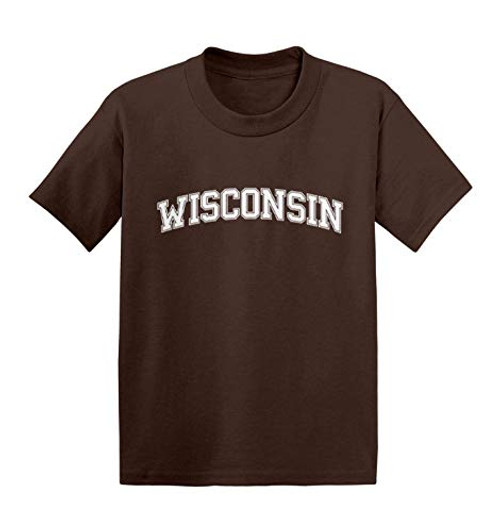 Haase Unlimited Wisconsin - State Proud Strong Pride Infant/Toddler Cotton Jersey T-Shirt -Brown 5T- Haase Unlimited Wisconsin - State Proud Strong Pride Infant/Toddler Cotton Jersey T-Shirt -Brown 5T-